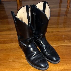 Men’s Justin Black Leather Boots